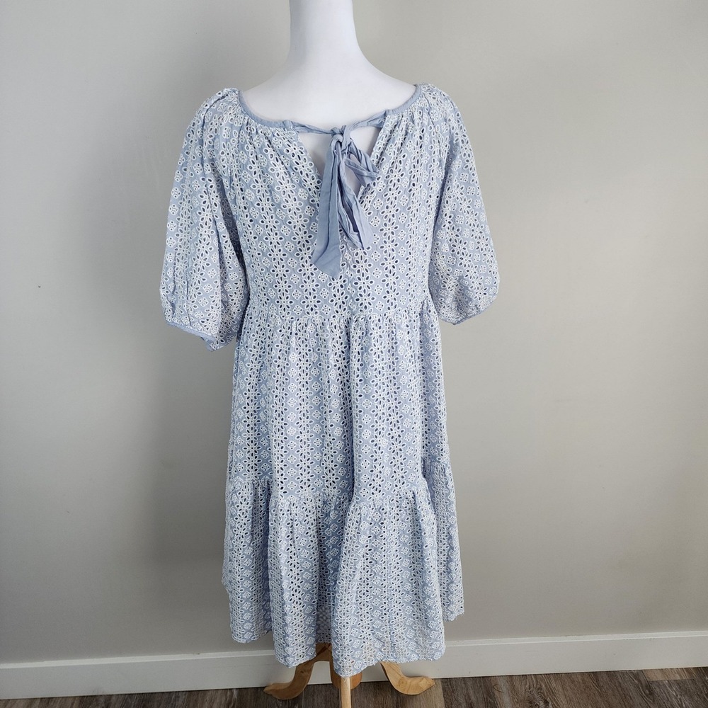 Joe‎ Jillian Harris Eyelet Tiered Dress Womens Small Prairie Farmhouse Cottage - Picture 5 of 15